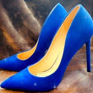 Royal blue high heels